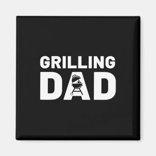 Funny Fathers Day Grilling Dad Bbq Lover Proud Dad Magnet