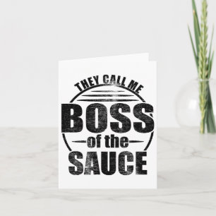 Funny Fathers Day Grilling For Dad Boss Of The Sau Card