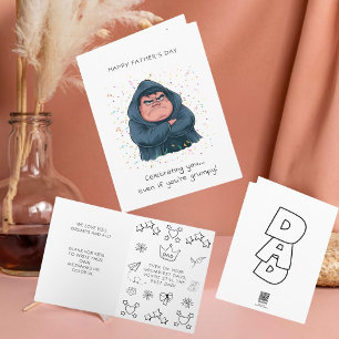Funny Father's Day - Grumpy Hooded Character Invitation