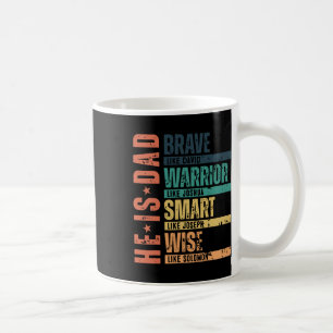 Funny Fathers Day He Is Dad Brave Like David Men Coffee Mug