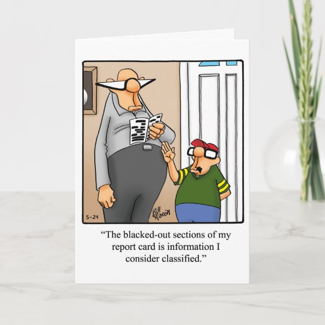 Funny Father's Day Humor Greeting Card (Front)