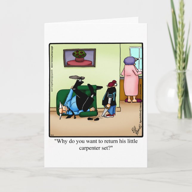 Funny Father's Day Humor Greeting Card (Front)