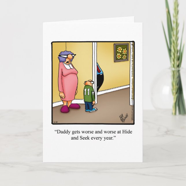 Funny Father's Day Humour Greeting Card (Front)