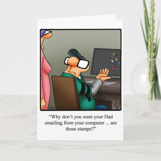 Funny Father's Day Humour Greeting Card (Front)