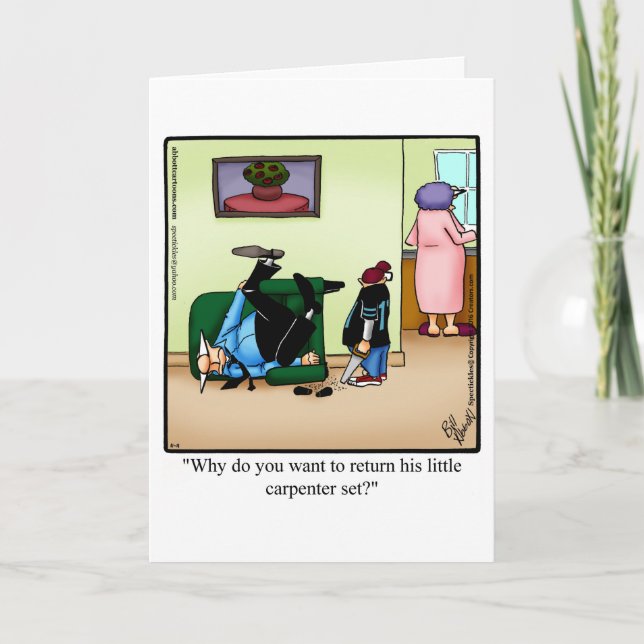 Funny Father's Day Humour Greeting Card (Front)