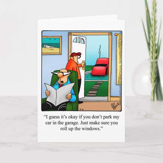 Funny Father's Day Humour Greeting Card (Front)