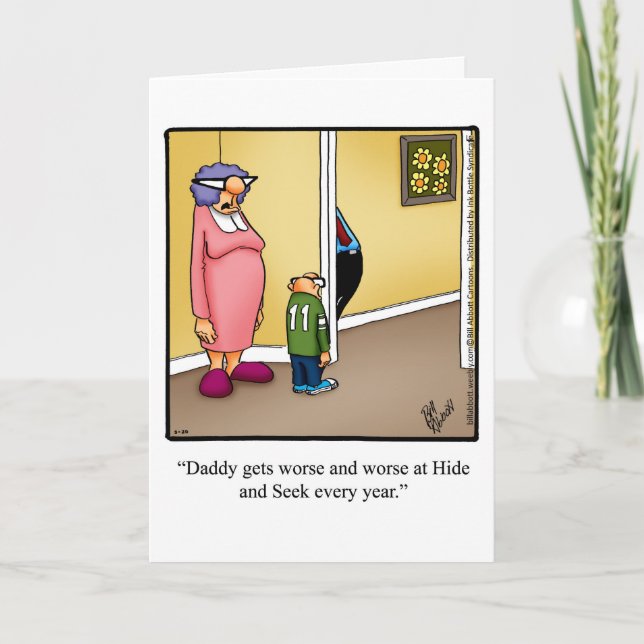 Funny Father's Day Humour Greeting Card (Front)
