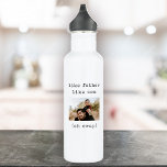 Funny Fathers Day Like Father Like Son Photo 710 Ml Water Bottle<br><div class="desc">Sip & laugh! Our funny Father's Day stainless steel water bottle,  with a typewriter-style twist. Like father,  like son - celebrate the humour in every sip! ☕😄 #DadJokes #FatherSonBond</div>
