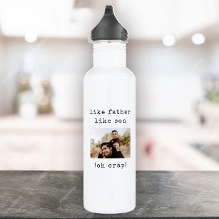 Funny Fathers Day Like Father Like Son Photo 710 Ml Water Bottle