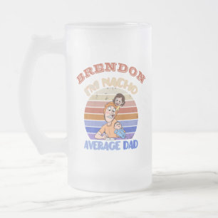 Funny father's day personalised  frosted glass beer mug