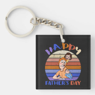 Funny father's day personalised keychain