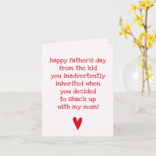 Funny Father's Day Quote for Bonus Dad Card