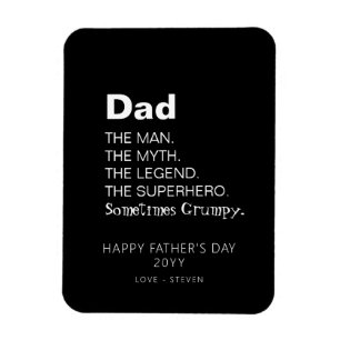 Funny Fathers Day Quote Fun Personalised Card Magnet