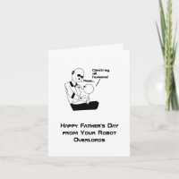 Funny Father's Day Robot Science Joke Cartoon