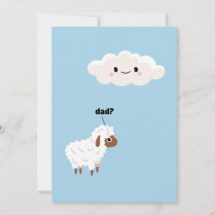 FUNNY FATHERS DAY SHEEP THINKS COULD IS DAD HOLIDAY CARD