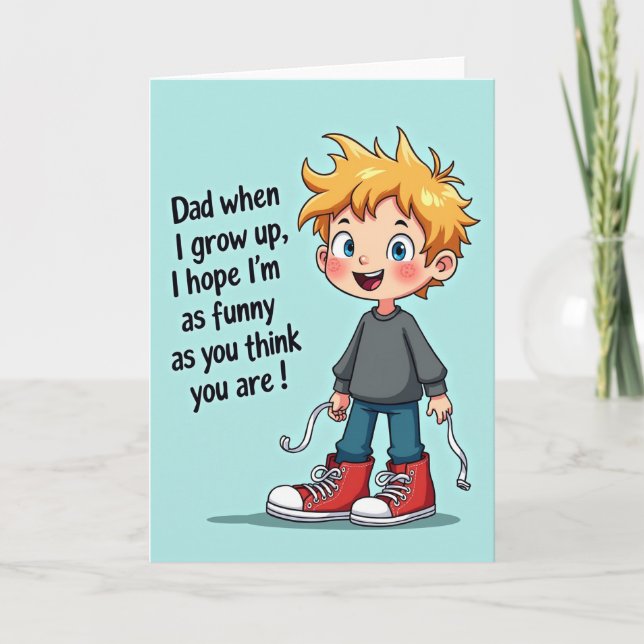 Funny Fathers Day Shoes Card (Front)