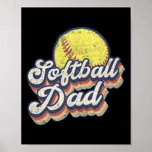Funny Fathers Day Softbyll Dad Gift From Daughter Poster