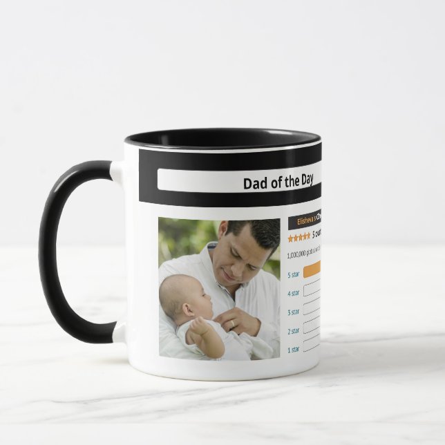 Funny Father's Day Top Rated  Personalise Mug (Left)