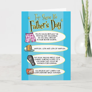 Funny Father's Day: Top Signs Card