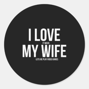 Funny Father's Day Video Game Dad Classic Round Sticker