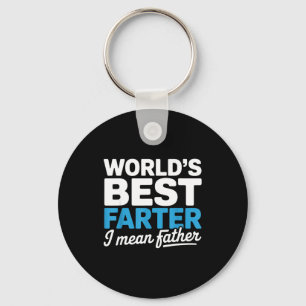 Funny fathers day worlds farter mean father dad key ring