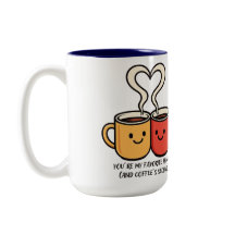 Funny Favorite Human & Coffee Quote Couple Mug
