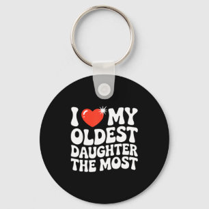 Funny Favorite Oldest Daughter Proud Parent Senior Key Ring