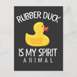 Funny Favourite Animal Rubber Duck Fan Postcard