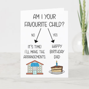 Funny Favourite Child Birthday Card for Dad