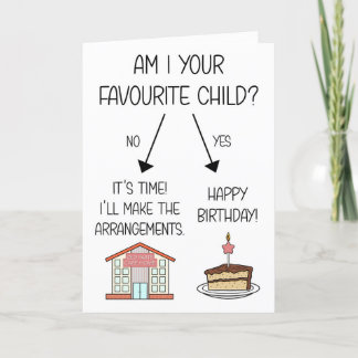 Funny Favourite Child Birthday Card for Mum