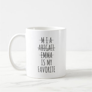Funny Favourite Child Mug, Christmas Gift for Mum, Coffee Mug