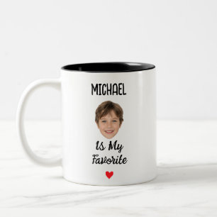 Funny Favourite Child Mug with Name & Face Photo