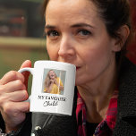 Funny Favourite Child Mum Coffee Mug<br><div class="desc">Celebrate the unique humour of your family with our modern family mug. Personalise it with your favourite picture and tickle your mum's funny bone with the cheeky caption that reads 'my favourite child'. The perfect gift for Mother's Day or your mum's special day, reminding her of your loveable antics and...</div>