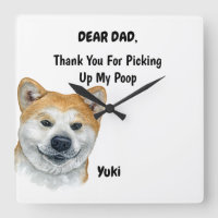 Funny Fawn Akita Inu Dad Watercolor Canine Art