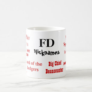 Funny FD Nicknames Cruel Joke Finance Director  Coffee Mug