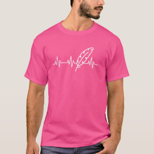 Funny Feather Heartbeat Birdwatching Birds Birder T-Shirt
