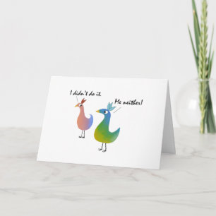 Funny Feathers~Personalise a 21st Belated Birthday Card