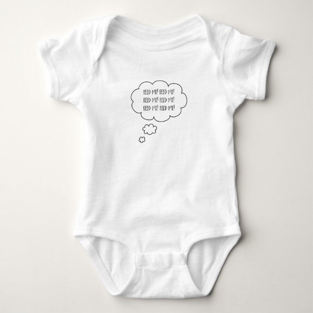 Funny Feed Me Baby Design Bodysuit (Front)