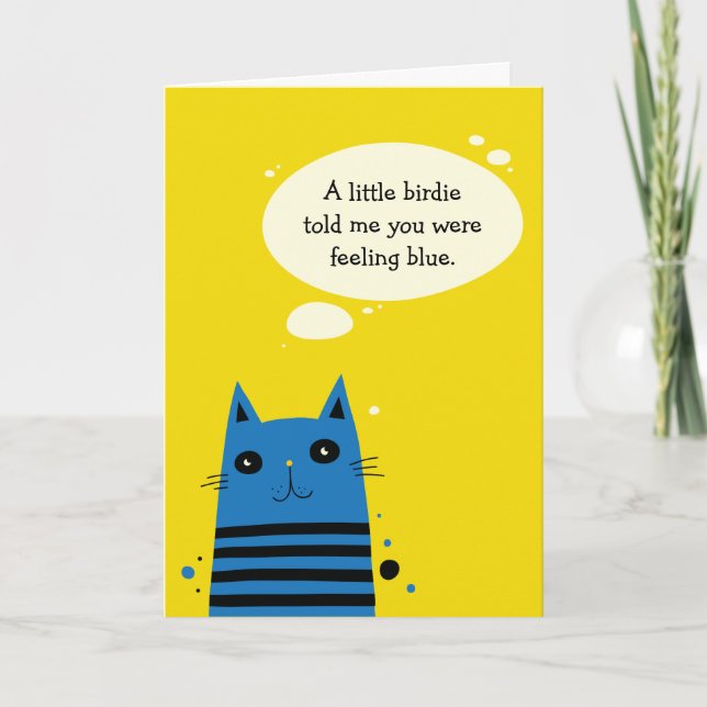 Funny Feel Better Cheer Up Card for Cat Lovers (Front)