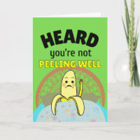 Funny Feel Peel Better Soon with Banana in Bed