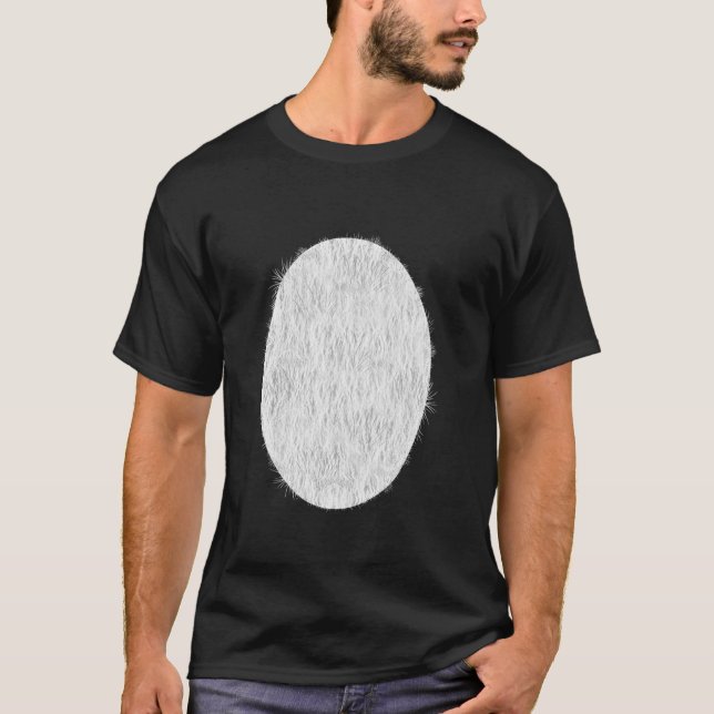 Funny Feline Cat Belly Hair Costume T Shirt (Front)