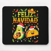 Funny Feliz Navidad Avocado Tacos Mexican Christma