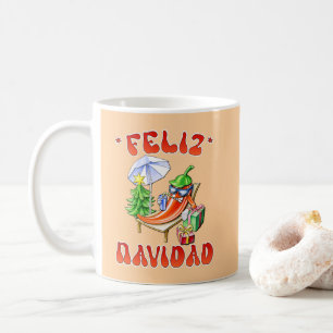 Funny Feliz Navidad Cute Christmas Chilli Coffee Mug