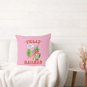 Funny Feliz Navidad Cute Christmas Chilli Cushion
