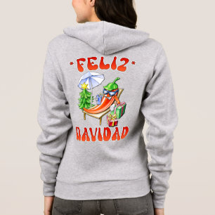 Funny Feliz Navidad Cute Christmas Chilli Hoodie