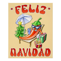 Funny Feliz Navidad Cute Christmas Chilli
