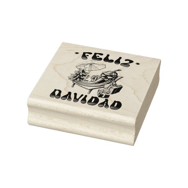 Funny Feliz Navidad Cute Christmas Chilli Rubber Stamp (Stamp)