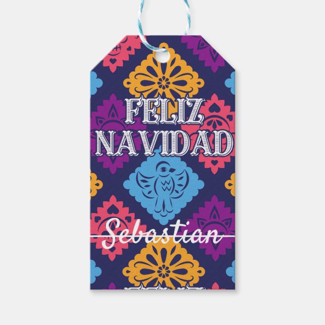 Funny feliz navidad gift tags (Front)