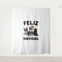 Funny Feliz Navidog Miniature Schnauzer dog lover 