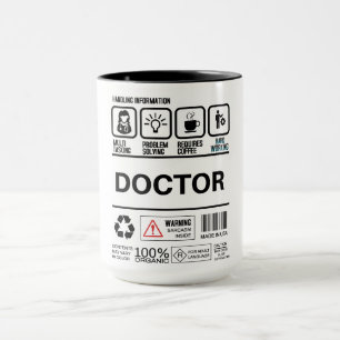 Funny Female Doctor Handling Information Mug
